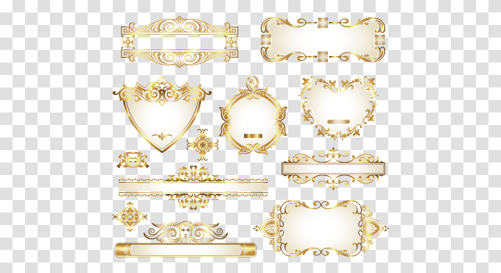Frame Material Ornament Vector Clipart Ornament Gold Vector Frame, Symbol, Treasure Transparent Png