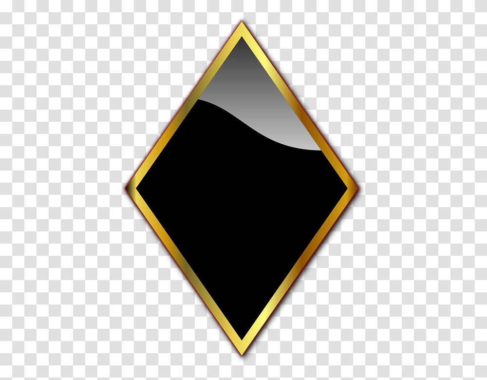 Frame Mirror Black Elegant Losange Clipart, Triangle, Sign, Arrowhead Transparent Png