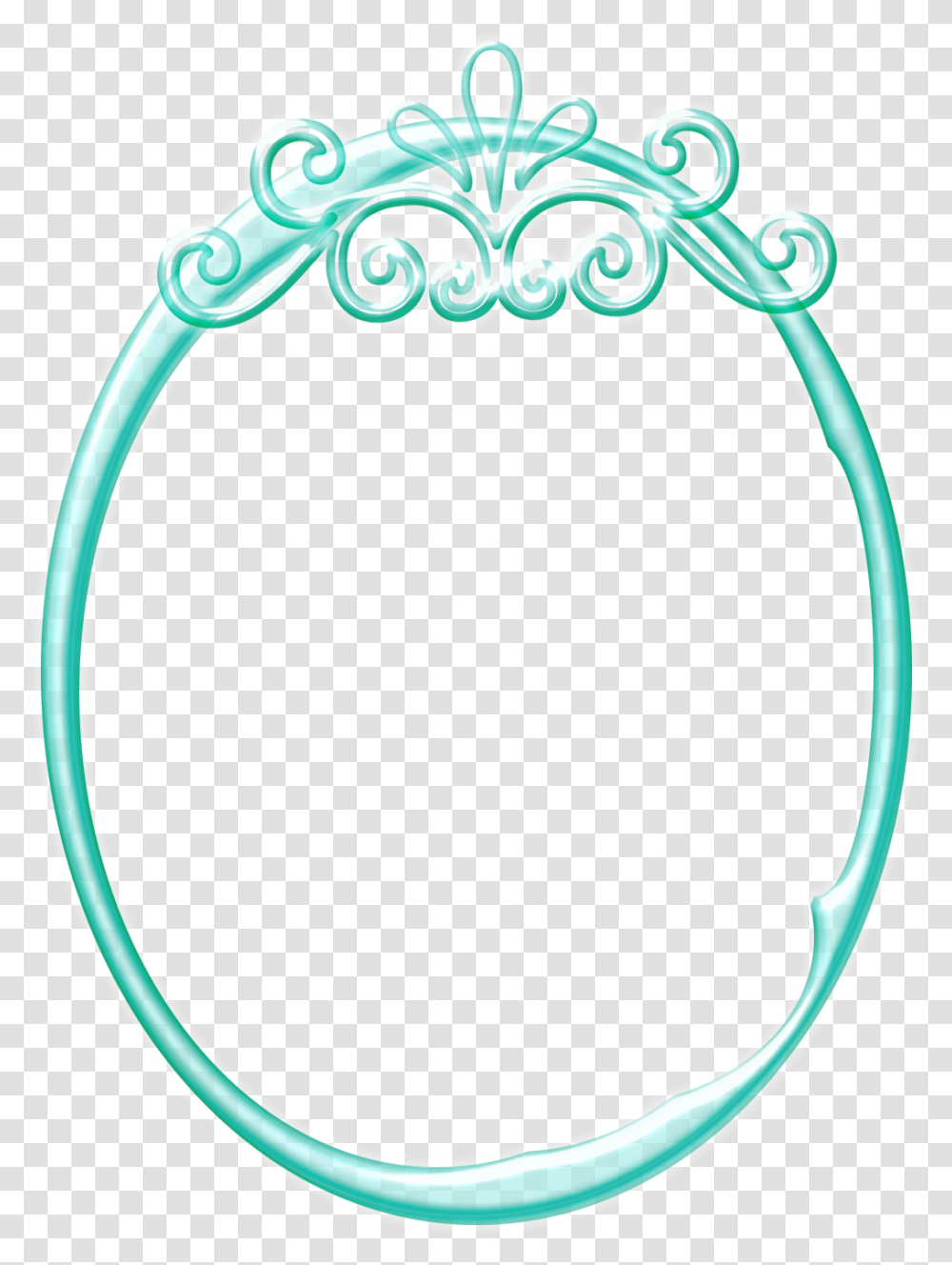 Frame Moldura Azul, Oval Transparent Png