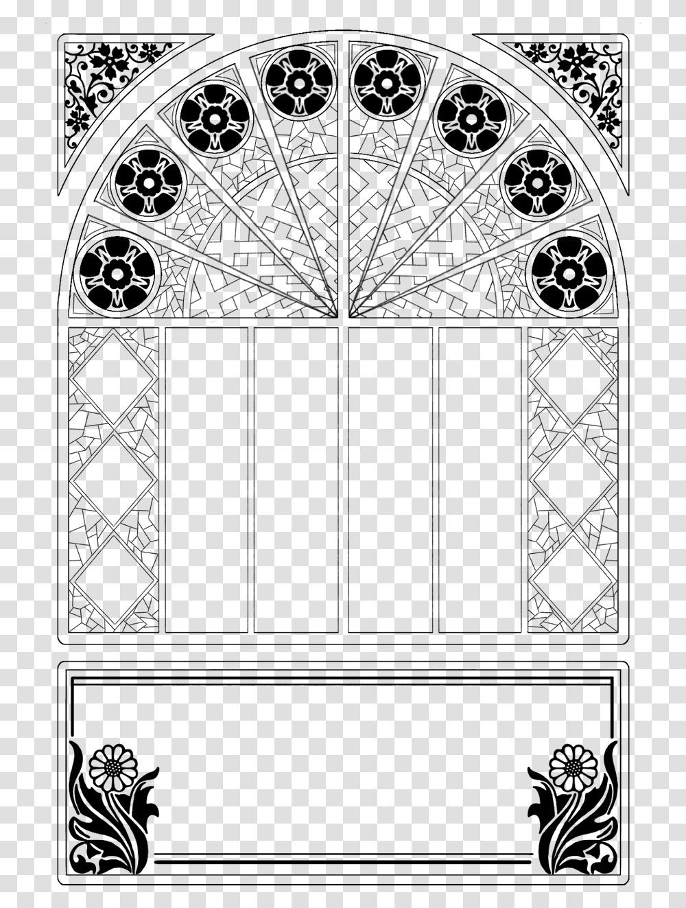Frame Ornament Decorative Free Photo Stained Glass Frame Background, Gray, Triangle Transparent Png