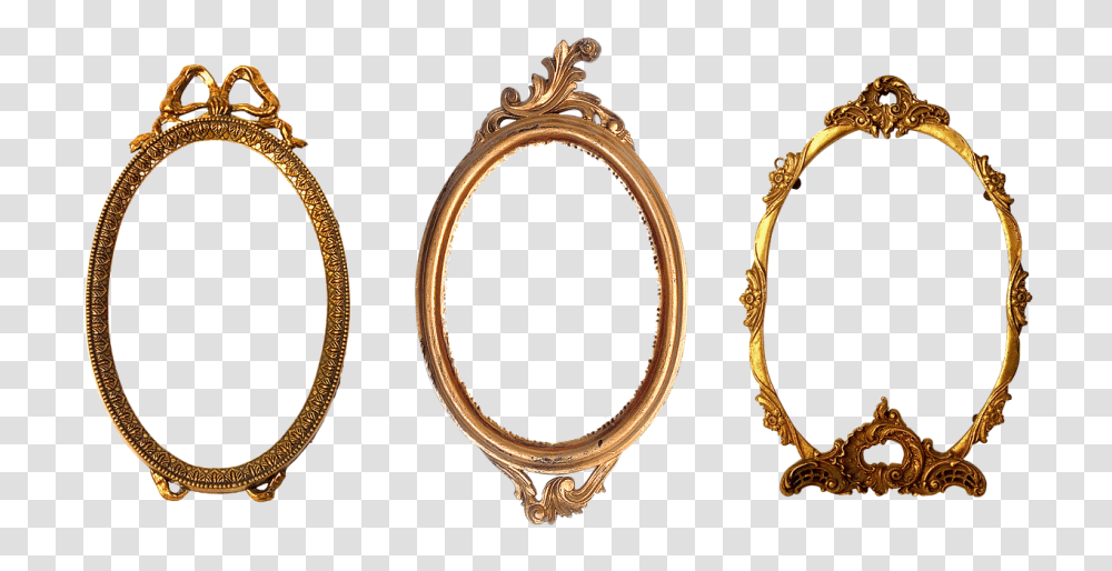 Frame Oval Carved Oval Gold Frame, Accessories, Accessory, Jewelry, Mirror Transparent Png