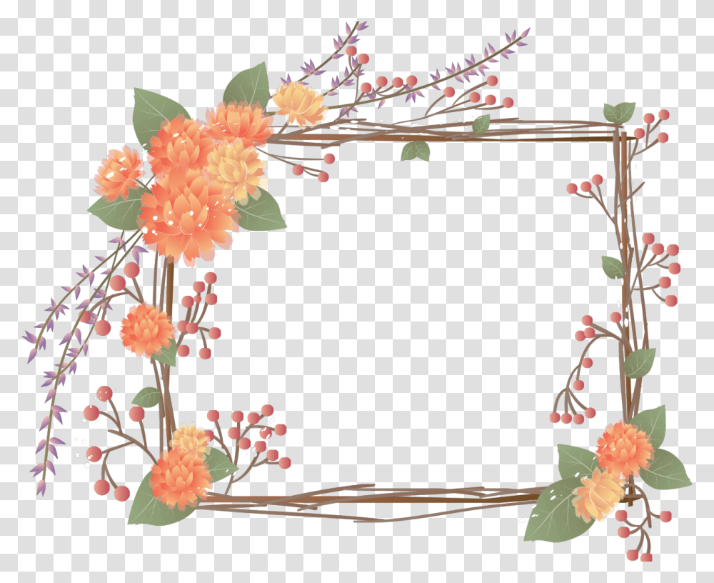 Frame Paper Flower Free Photo Floral Frame Pattern, Text, Art, Plant, Graphics Transparent Png