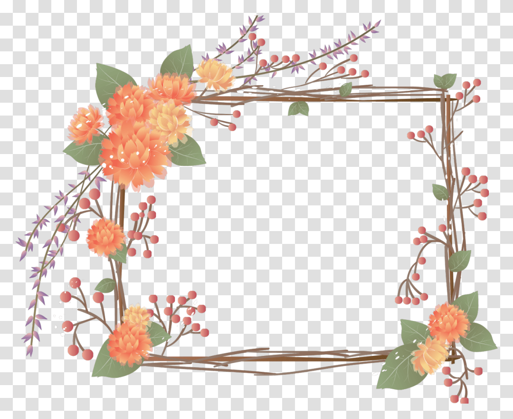 Frame Pattern Flower, Plant Transparent Png