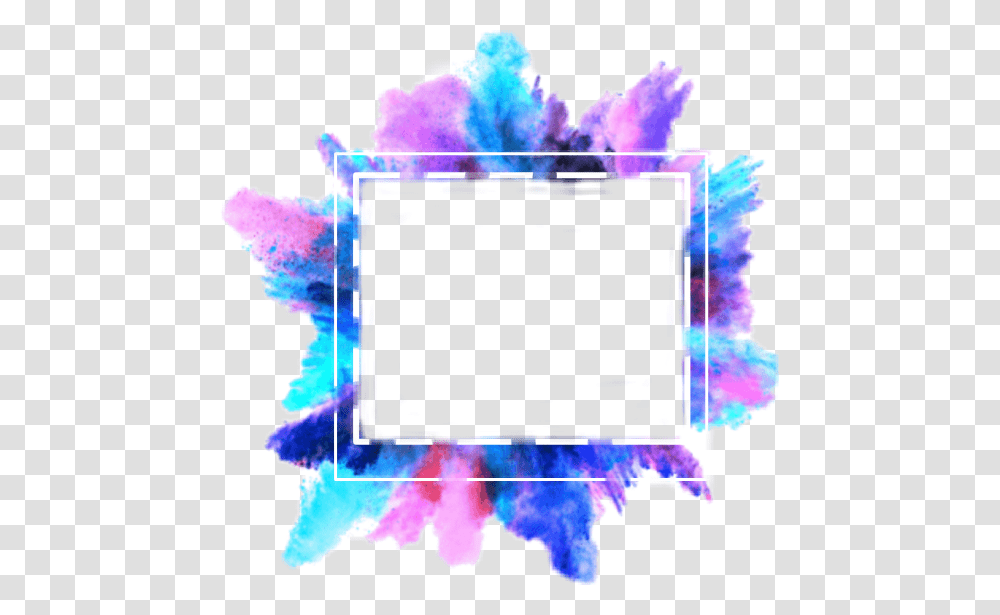 Frame Picture Pictureframe Smoke Smokeeffect Colorful Color Splash Explosion, Crystal, Purple, Lighting, Monitor Transparent Png