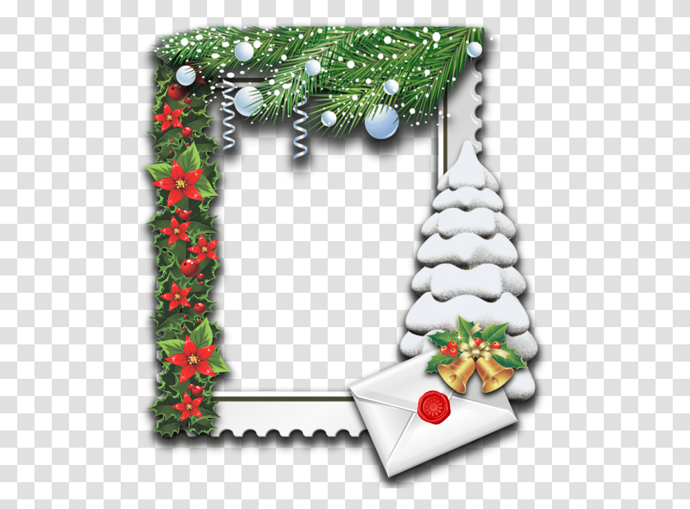 Frame Snow Tree Christmas Message Background Hd, Plant, Ornament, Christmas Tree Transparent Png