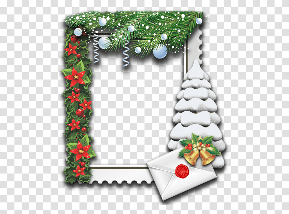 Frame Snow Tree Christmas Photo Frames Hiclipart Com Pngler, Plant, Christmas Tree, Ornament, Graphics Transparent Png