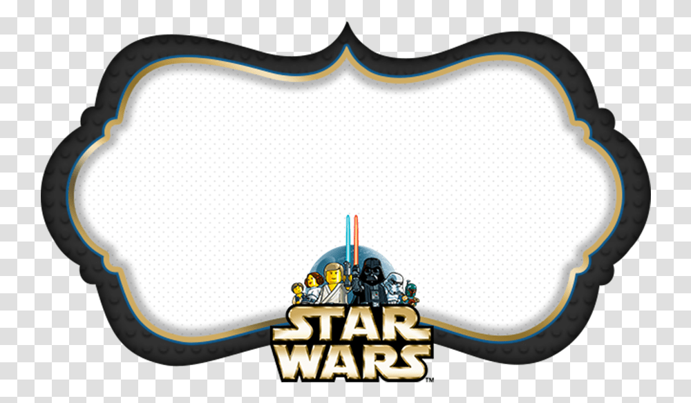 Frame Star Wars Border Clipart Lego Star Wars, Label, Text, Screen, Logo Transparent Png