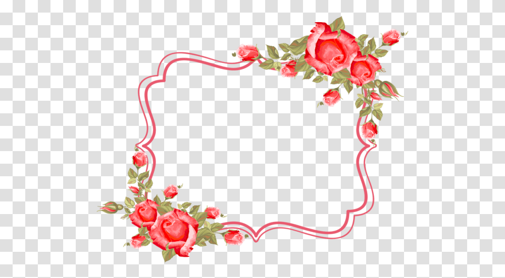 Frame Vector Flower Frame Flores, Rose, Plant, Blossom, Floral Design Transparent Png