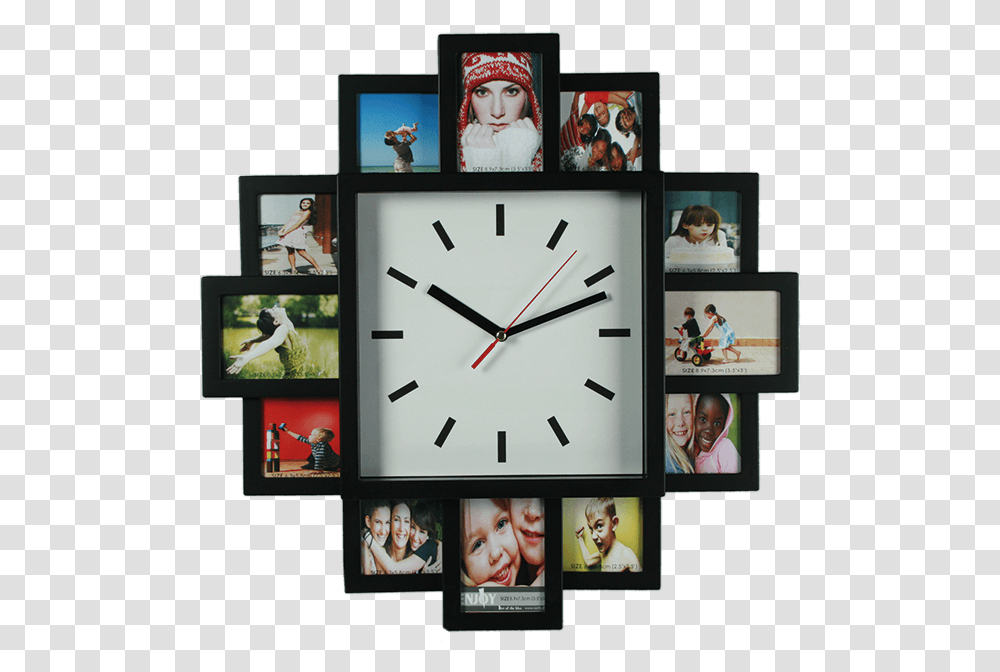 Frame Wall Clock, Collage, Poster, Advertisement, Person Transparent Png