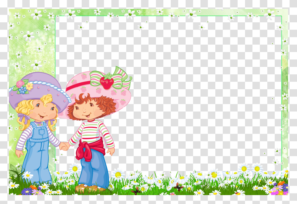 Frame With Strawberry Shortcake And Friend, Person, People, Girl Transparent Png