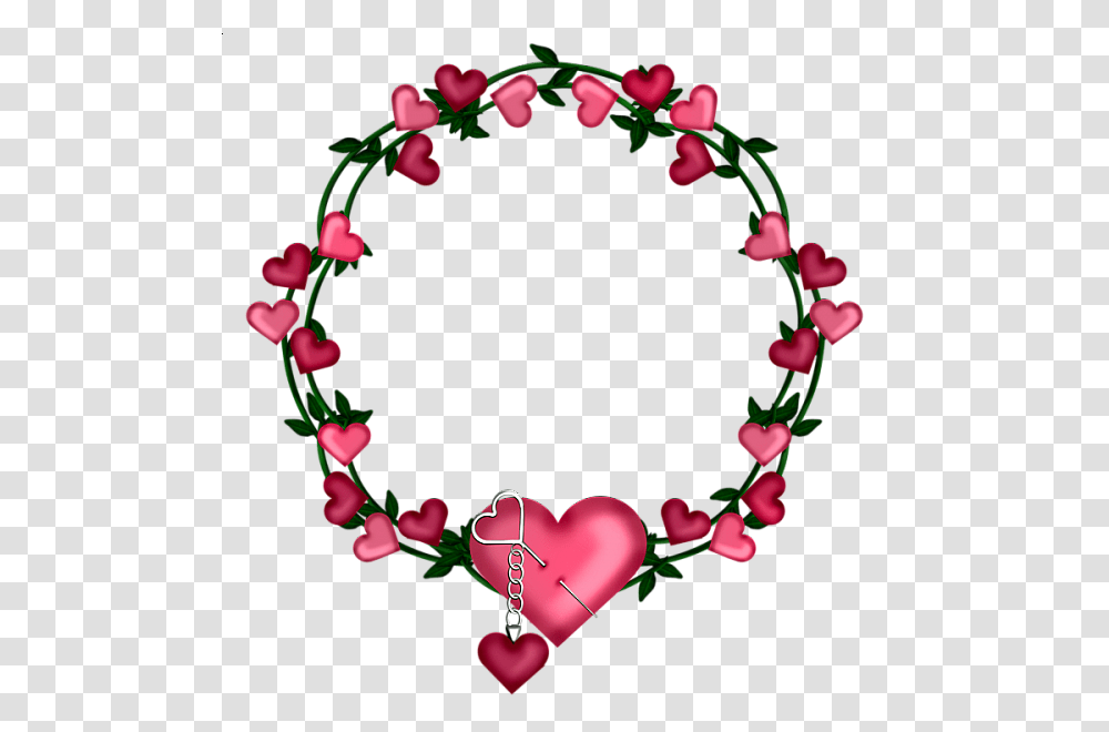 Frame Wreath With Hearts Clipart Frame, Bracelet, Jewelry, Accessories, Accessory Transparent Png