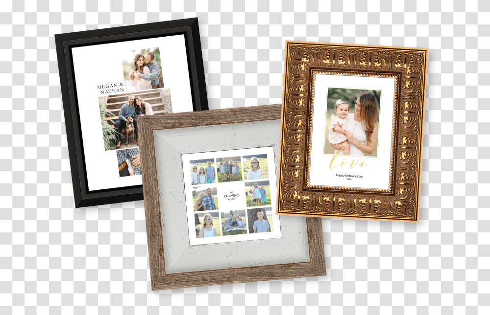Framed Composite Collage Prints Frame Designs Printing, Person, Human, Poster, Advertisement Transparent Png