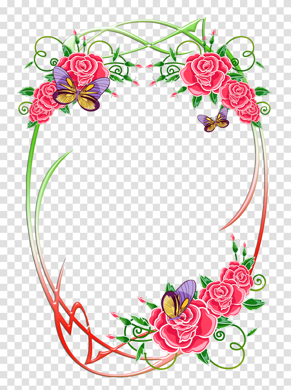 Frames Borders And Frames Floral Wreath, Floral Design, Pattern Transparent Png