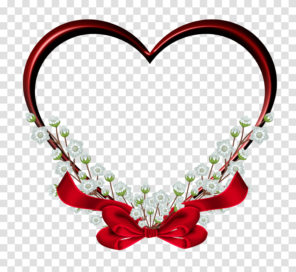 Frames Clip Art Image Free, Heart, Rose, Flower, Plant Transparent Png