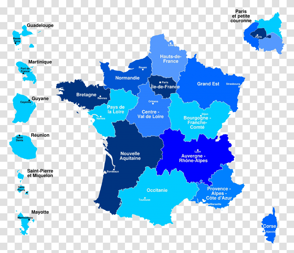 France Clipart Background French Regions, Map, Diagram, Plot, Atlas Transparent Png