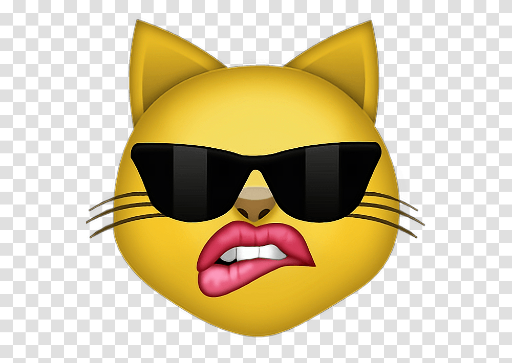 France Clipart Emoji Sad Cat Emoji Cartoon Iphone Emoji Cat Face, Sunglasses, Accessories, Accessory, Helmet Transparent Png