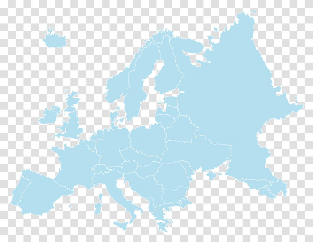 France Europe Continent World Colorful Color Pain Map Of Europe Blue, Diagram, Atlas, Plot Transparent Png