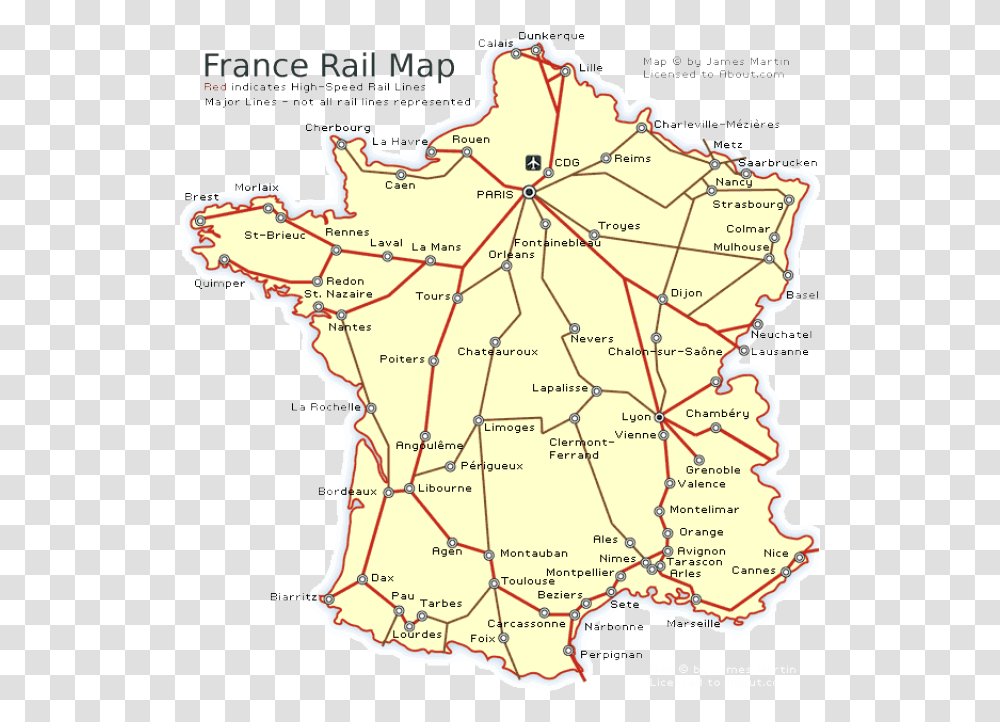 France Rail Route Map, Diagram, Plot, Atlas, Vegetation Transparent Png
