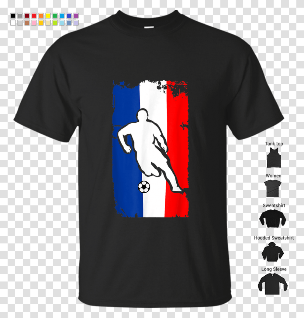 France Soccer Jersey French Flag Football Futbol, Clothing, Apparel, T-Shirt, Person Transparent Png