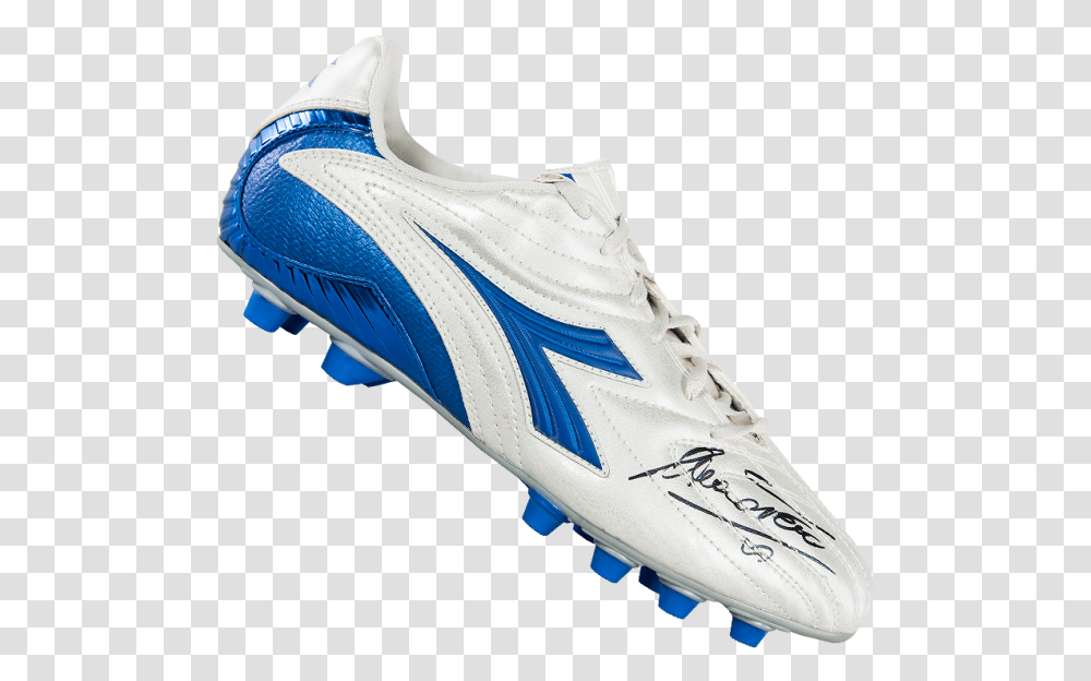 Francesco Totti Signed Blue And White For American Football, Clothing, Apparel, Shoe, Footwear Transparent Png