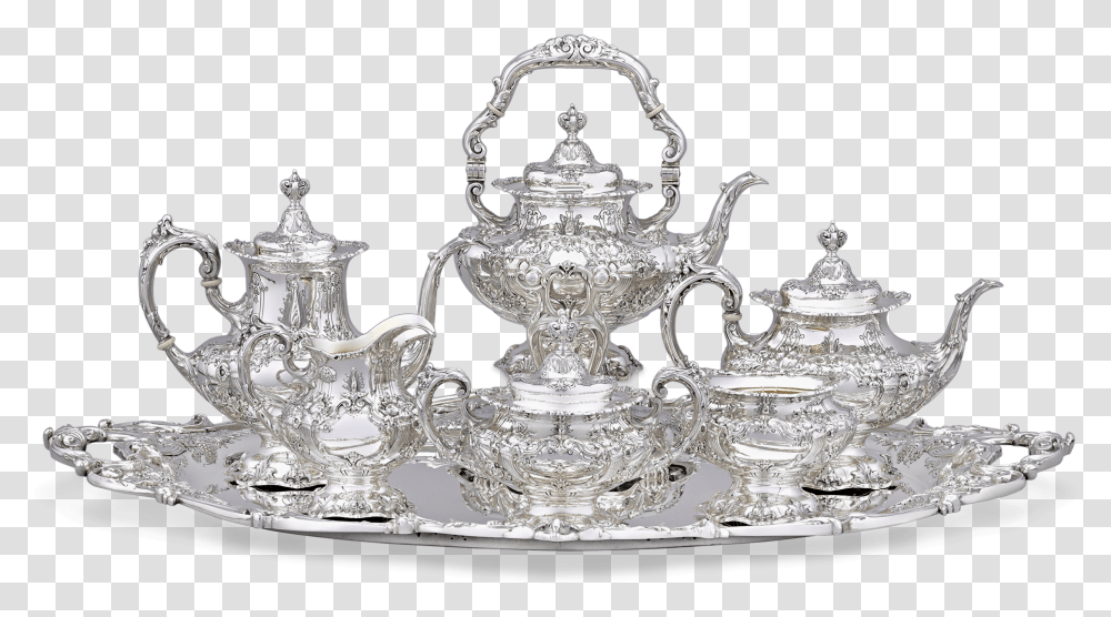 Francis I Coffee And Tea Set By Reed Amp Barton Tiara, Jewelry, Accessories, Accessory, Chandelier Transparent Png
