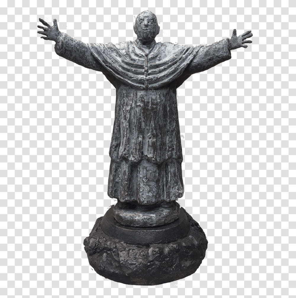 Francis Statue Statue, Sculpture, Figurine, Cross Transparent Png