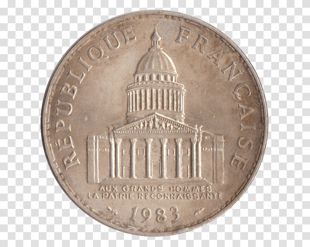 Francs 1983 Avers Piece 100 Francs, Coin, Money, Nickel, Clock Tower Transparent Png