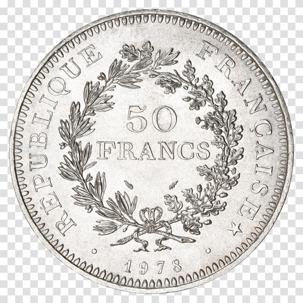 Francs Hercule Revers, Money, Coin, Rug, Nickel Transparent Png