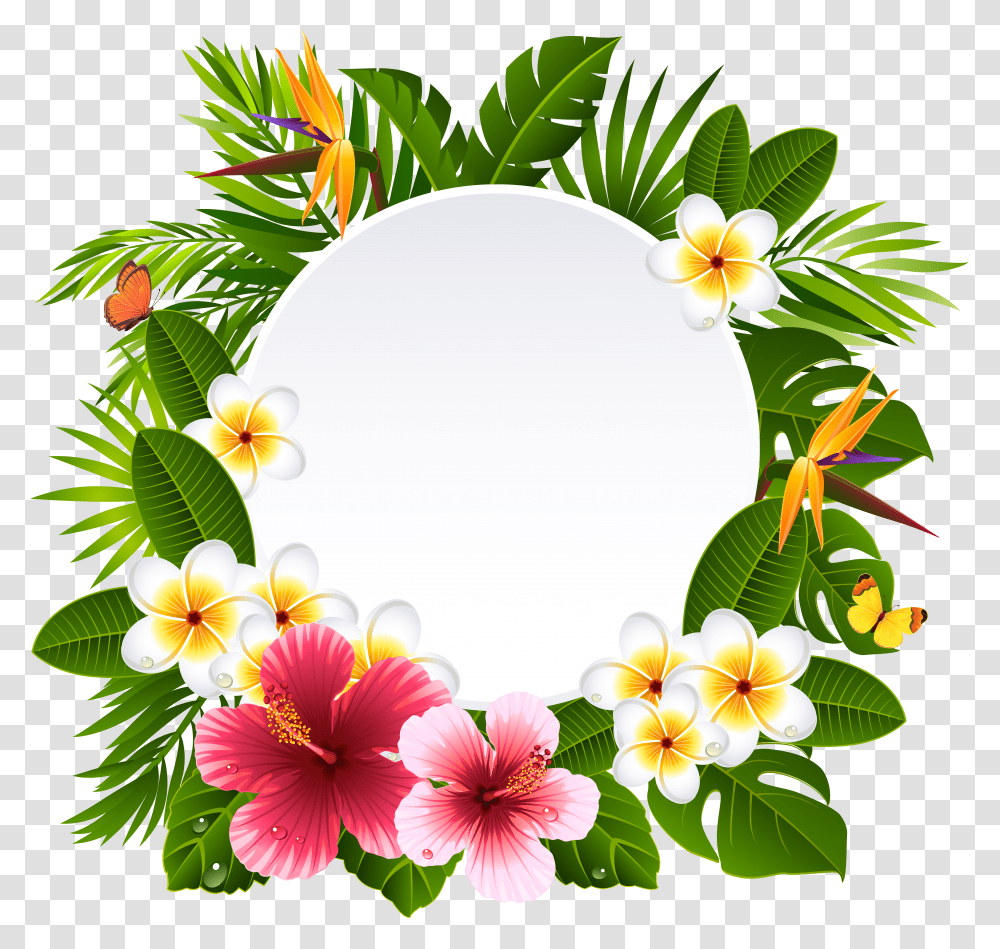 Frangipani Clipart Wreath Transparent Png