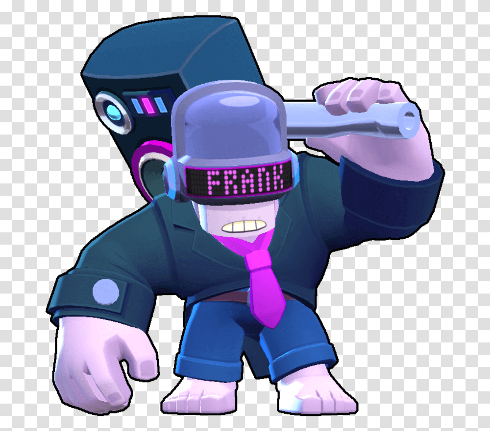 Frank In Brawl Stars Brawlers On Star List Franck Dj Brawl Stars, Toy, Robot, Helmet, Clothing Transparent Png