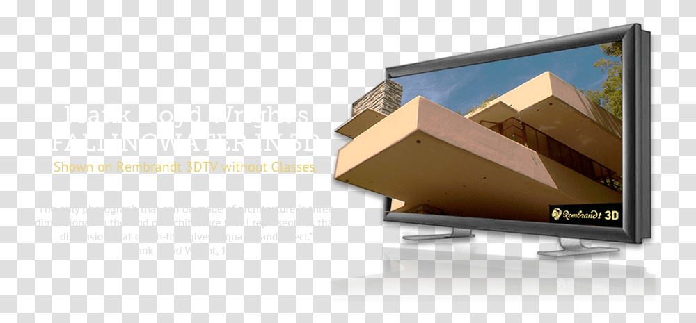 Frank Lloyd Wright S Fallingwater In 3d Architecture, Balcony, Monitor, Electronics, Building Transparent Png