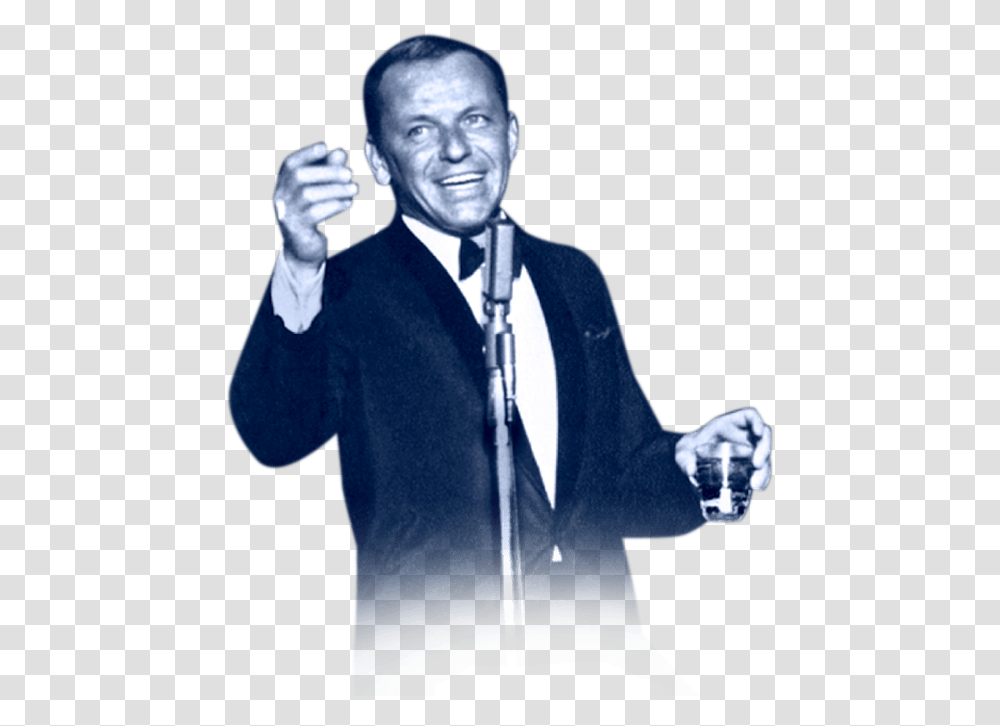 Frank Sinatra Singing Frank Sinatra Drinking Jack Daniels Hd, Person, Sleeve, Long Sleeve Transparent Png
