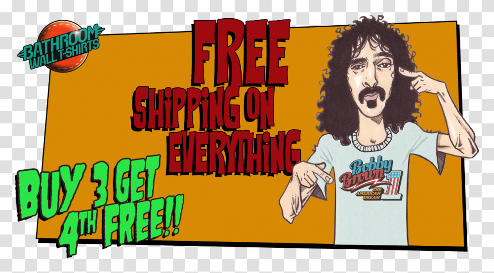 Frank Zappa T Shirts Captain Beefheart T Shirts Shirt, Advertisement, Person, Poster, Flyer Transparent Png