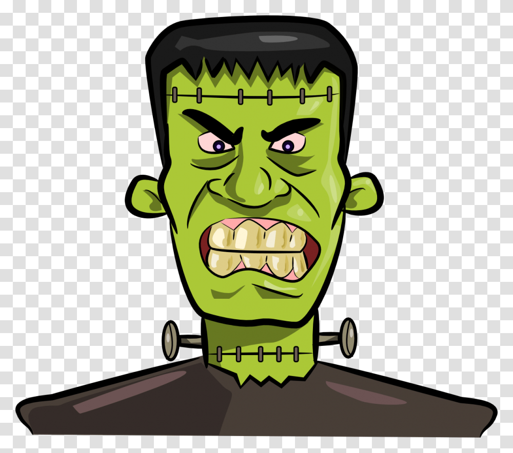 Frankenstein Clipart, Teeth, Mouth, Jaw, Head Transparent Png