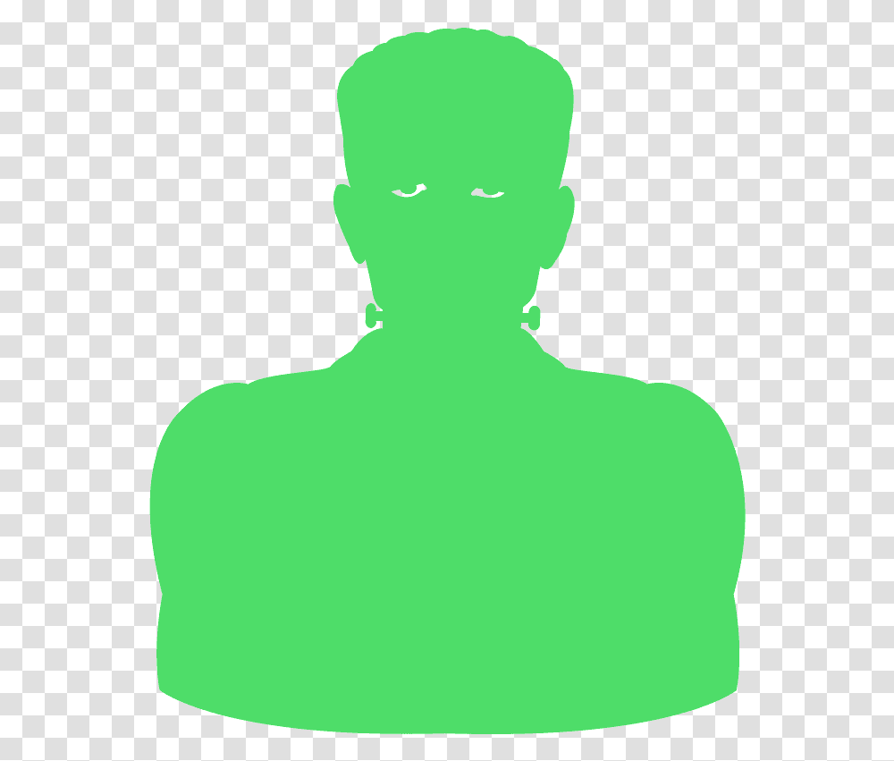 Frankenstein Silhouette Man, Green, Back, Person, Human Transparent Png