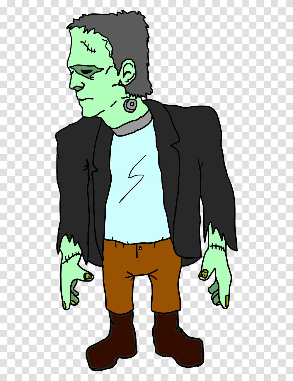 Frankenstein Zombie Frankenstein, Clothing, Person, Sleeve, Pants Transparent Png