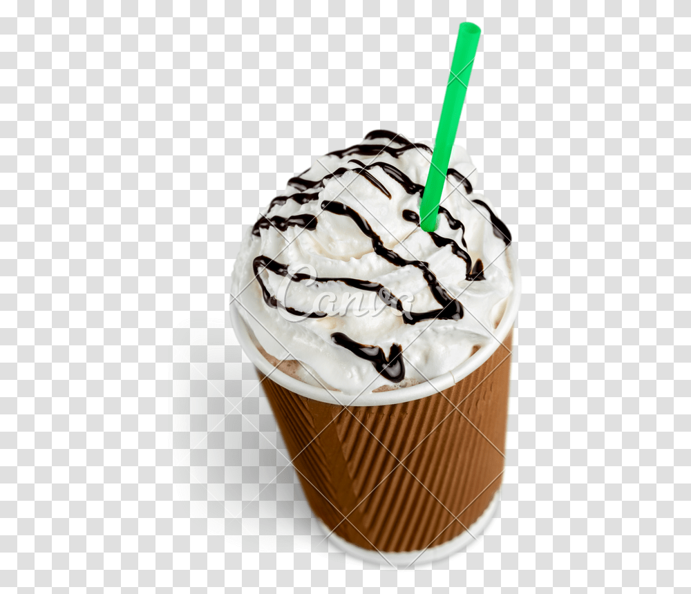 Frappuccino In Take Away, Cream, Dessert, Food, Creme Transparent Png