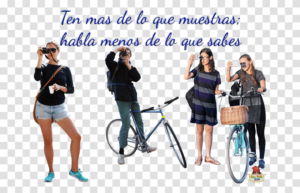 Frase Fondo Transparente People Biking, Person, Bicycle, Vehicle, Transportation Transparent Png