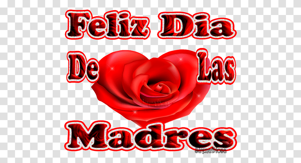Frases Dia De La Madre Images - Free Rose Heart, Flower, Plant, Meal, Food Transparent Png