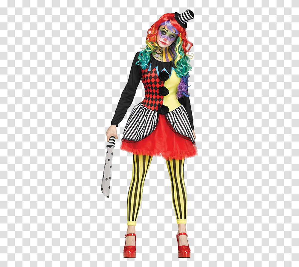 Freakshow Clown Costume, Performer, Person, Human, Skirt Transparent Png