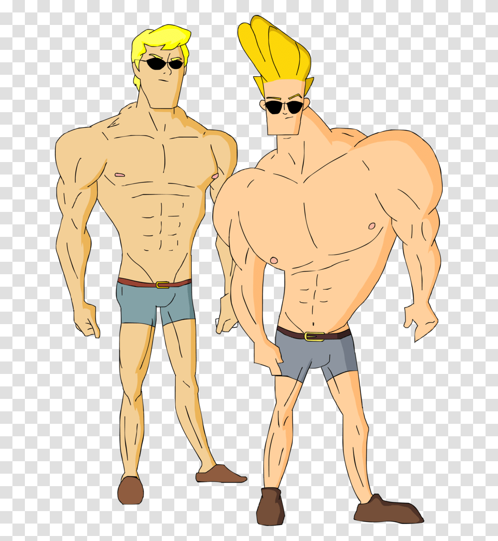 Fred And Johnny Sexy By Kim Possible333 D6fgjau Johnny Bravo In Shorts, Person, Face, Label Transparent Png