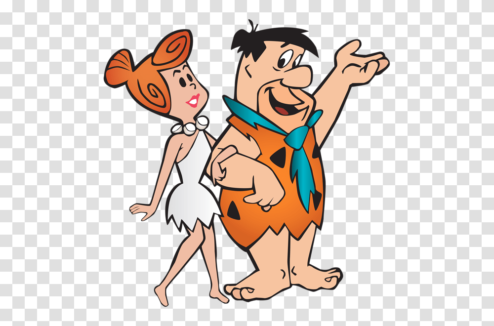Fred And Wilma Flintstone Clip Art Image, Costume, Face, Performer, Female Transparent Png