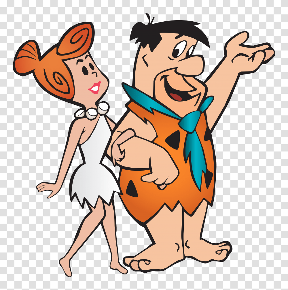 Fred And Wilma Flintstone Clip Art Image, Person, Face Transparent Png