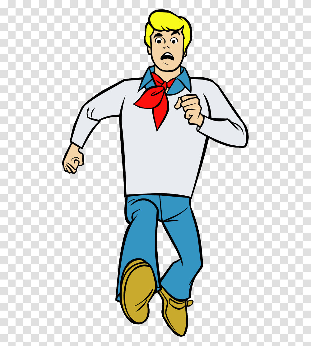 Fred Jones Running Fred Scooby Doo Characters, Person, Shirt, Performer Transparent Png