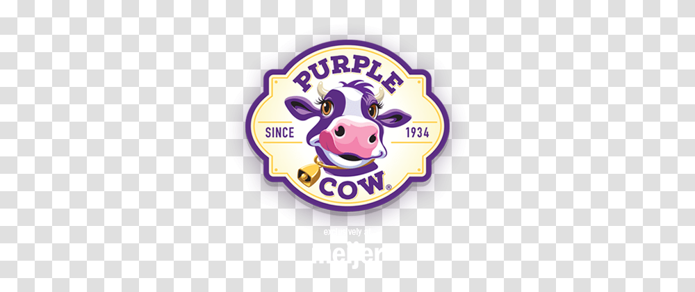 Fred Meijer And The Purple Cow Tom Urich, Cattle, Mammal, Animal, Paper Transparent Png