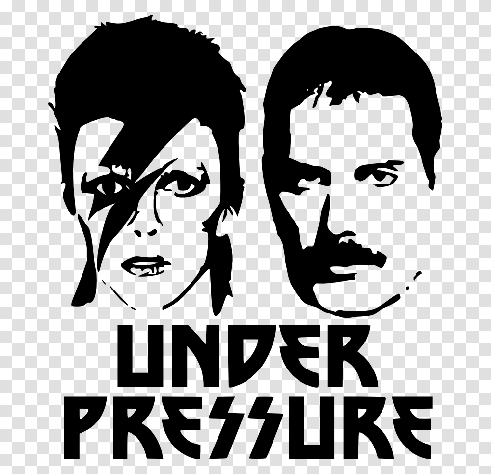 Freddie Mercury David Bowie Freddie Mercury T Shirt, Stencil, Poster, Advertisement, Label Transparent Png