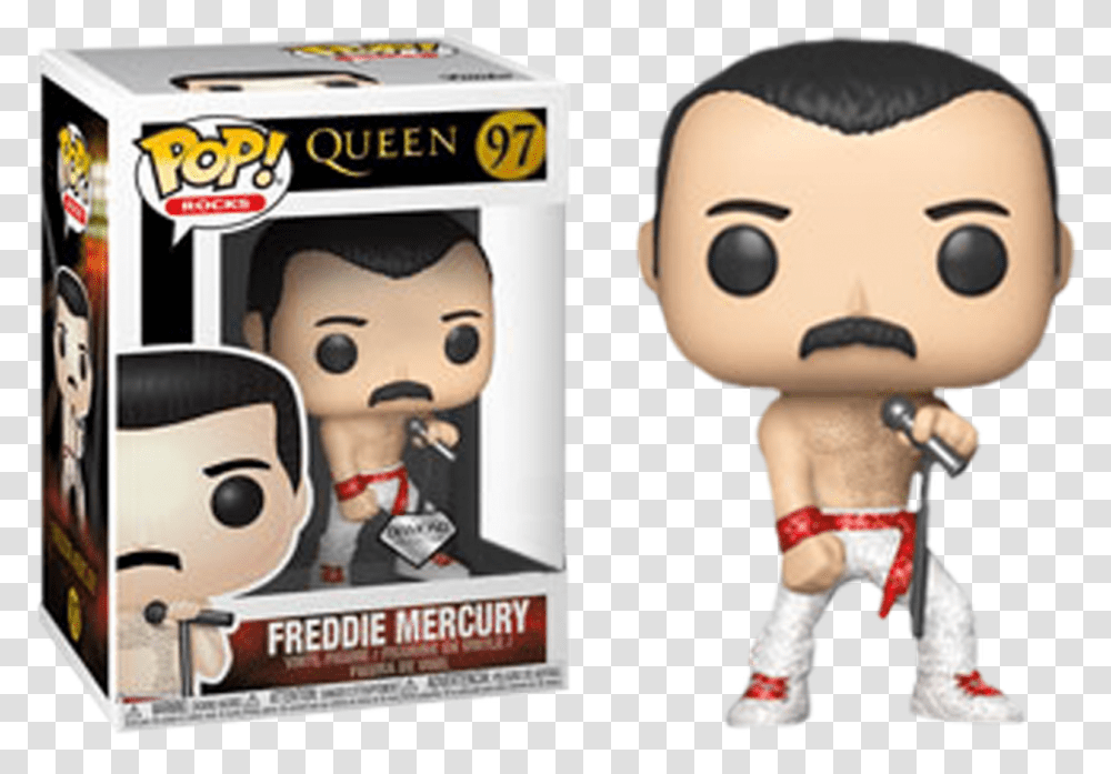 Freddie Mercury Diamond Glitter Us Exclusive Pop Vinyl Pop Figures Freddie Mercury, Toy, Person, Advertisement Transparent Png