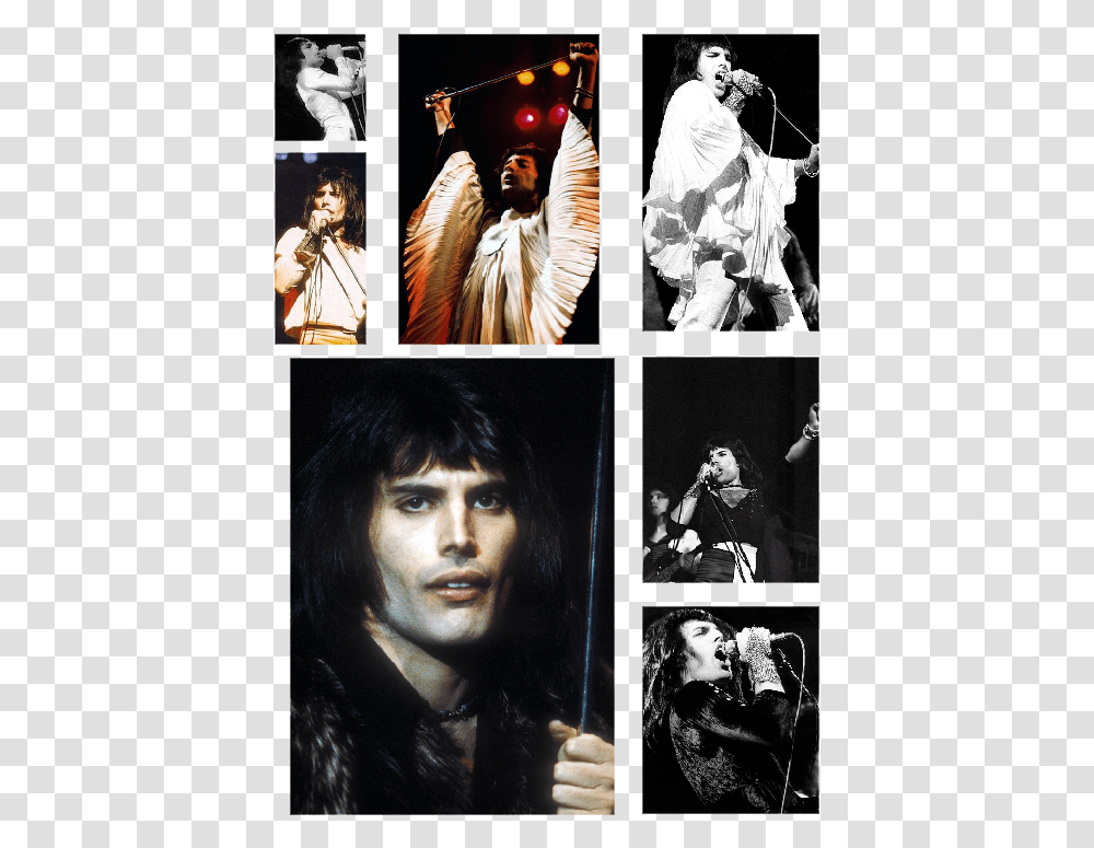 Freddie Mercury Download Freddie Mercury, Collage, Poster, Advertisement, Person Transparent Png