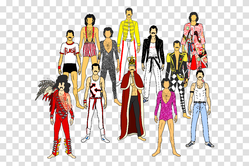 Freddie Mercury Fashion Style, Person, People, Costume, Family Transparent Png