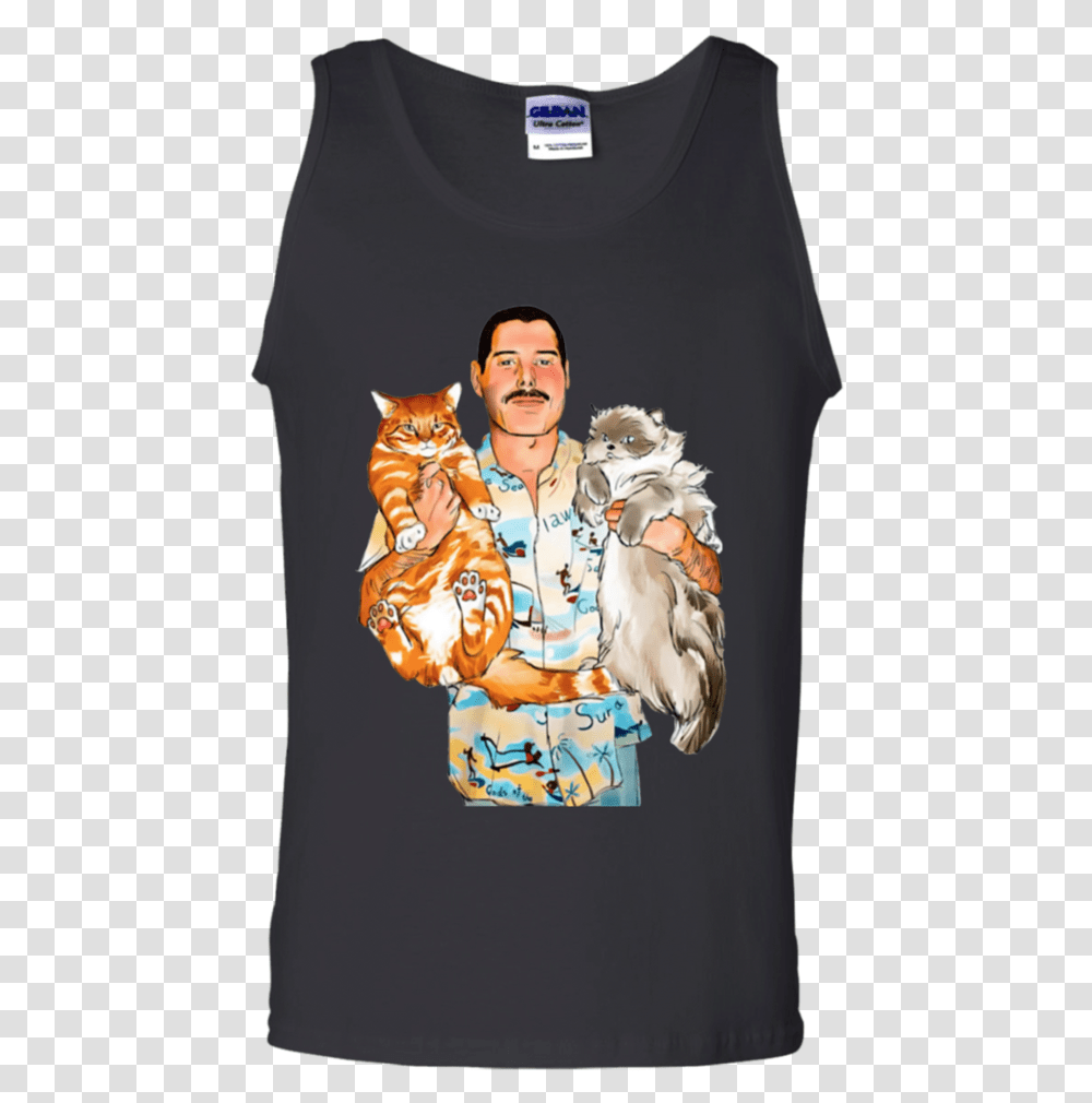 Freddie Mercury With His Cats Shirt Freddie Mercury Cats T, Sleeve, Costume, Long Sleeve Transparent Png